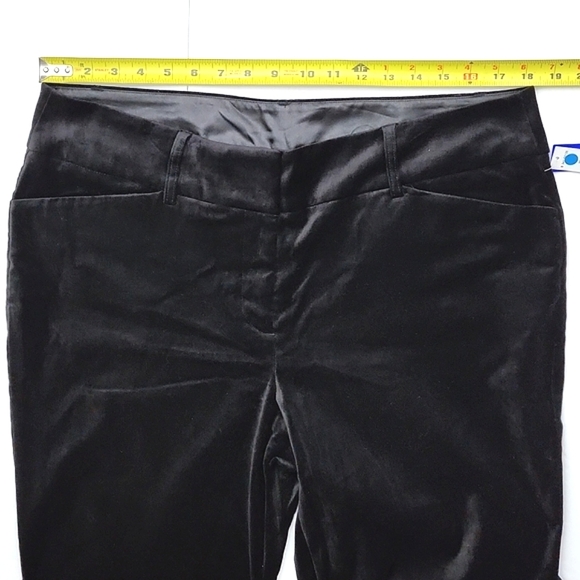 Peter Nygard Women's Grand Luxe Black Velvet Pants Straight  Leg Size 16 - Picture 15 of 15